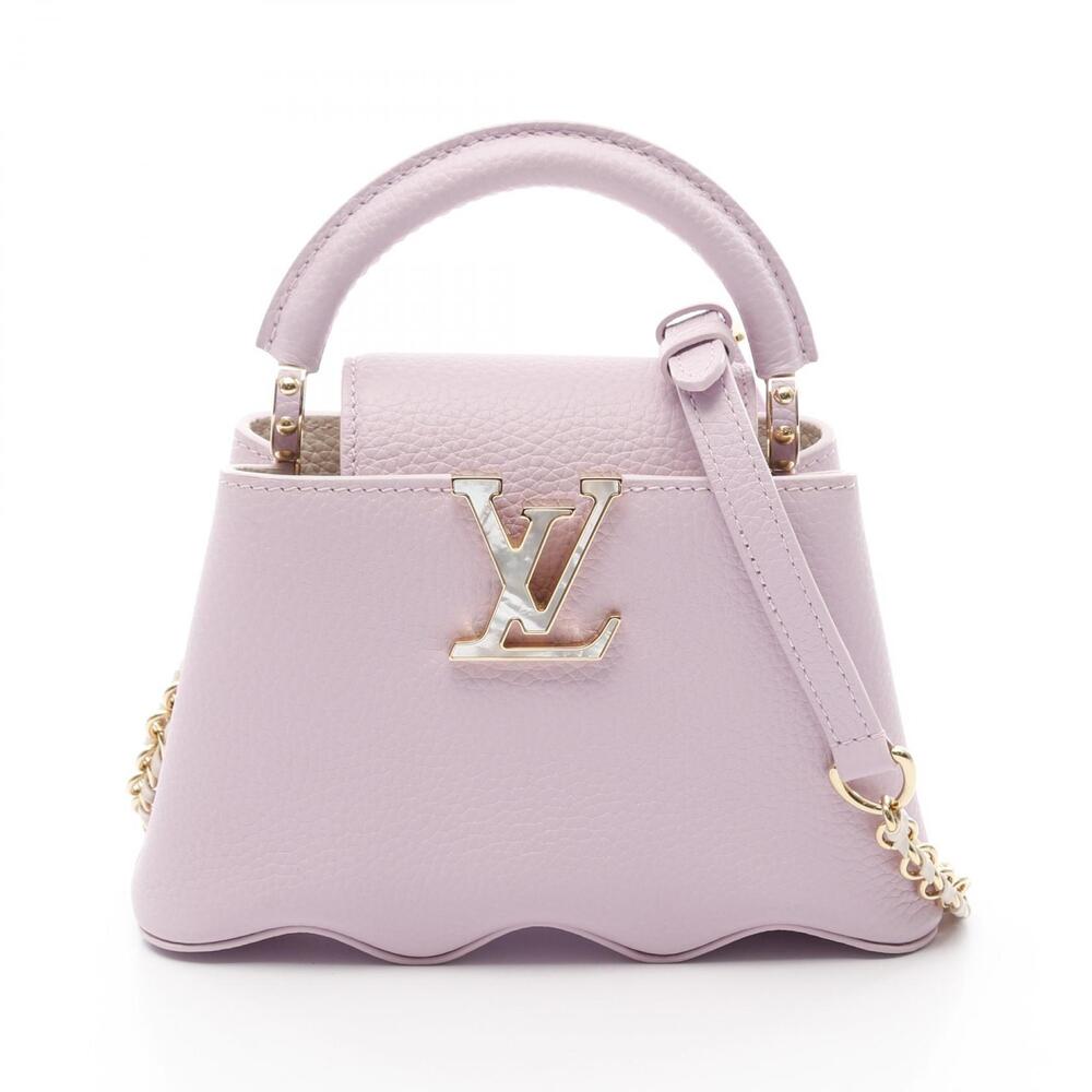 Louis Vuitton Capucines Top Handle Bag Of Taurillon Leather Purple